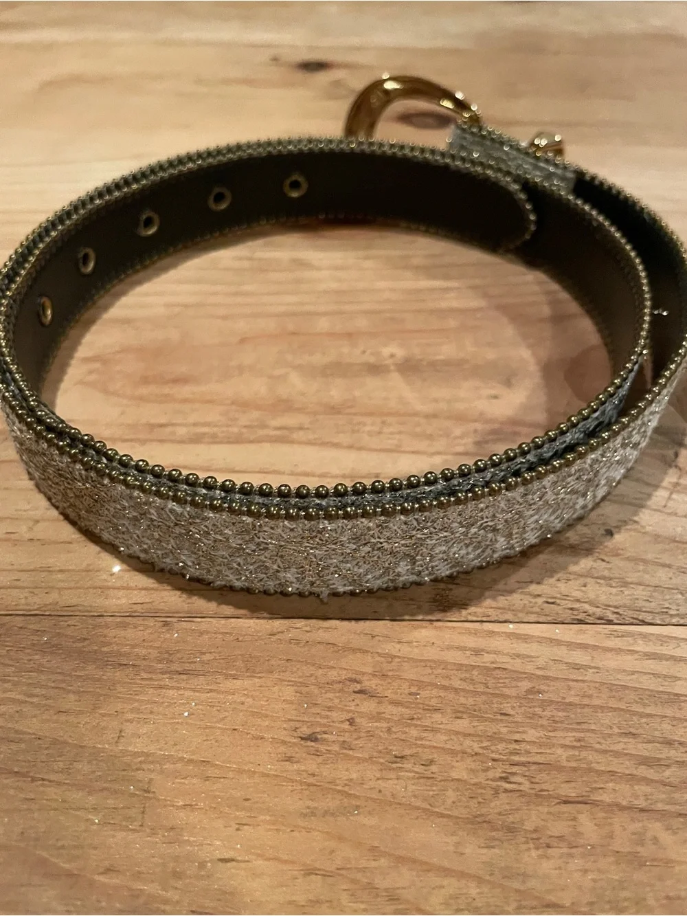 Vintage Elite Silver Gold Sparkle Bling belt Y2K dressy or casual western L